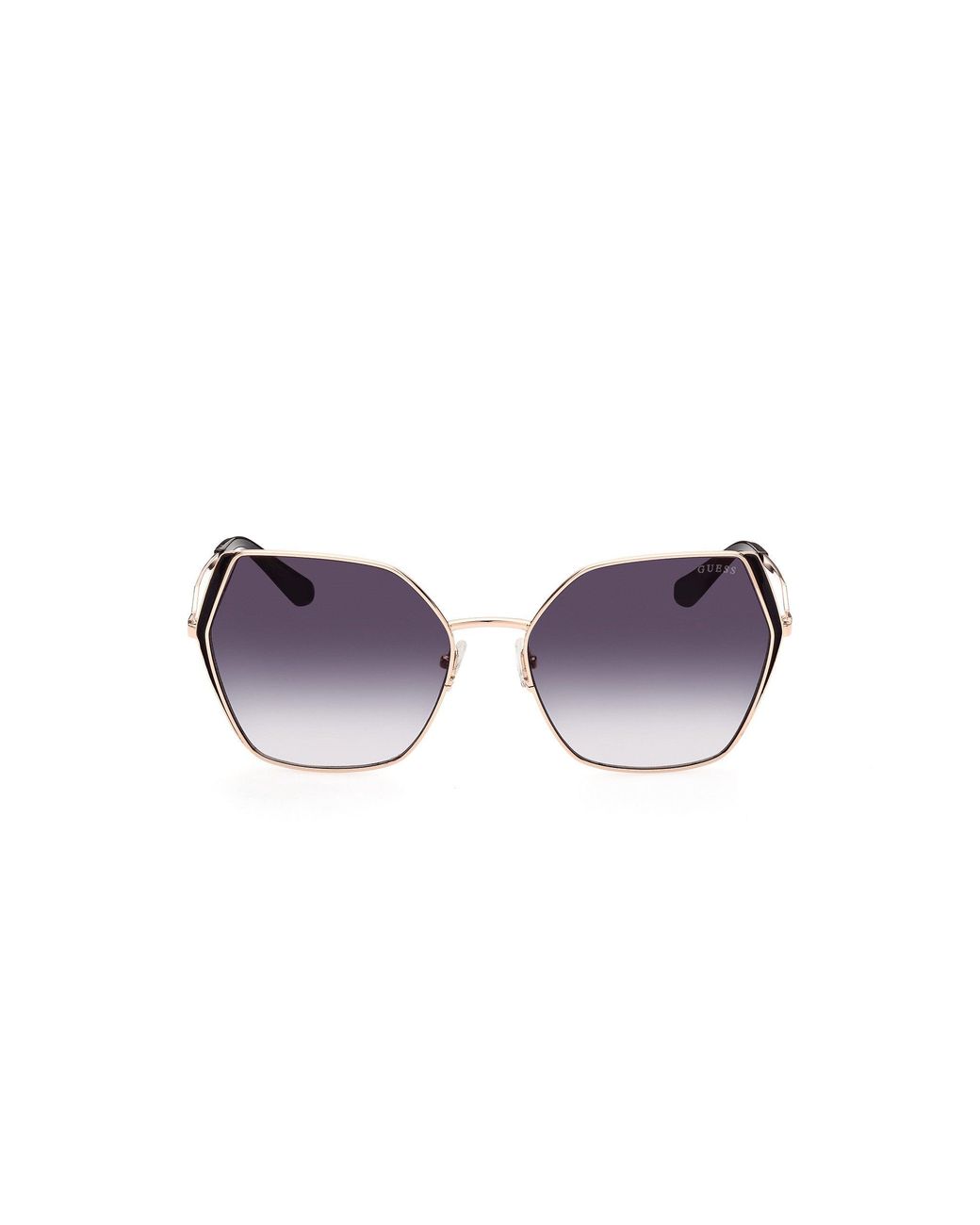 Guess Black Gu7843 28B Sunglasses Metal Geometric Normal Shaded