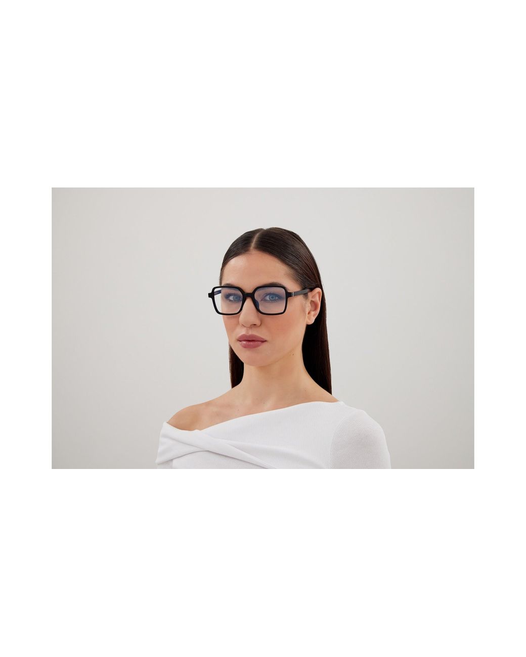Saint Laurent Black Sl M139 002 Optical Frames Acetate Transparent Squared