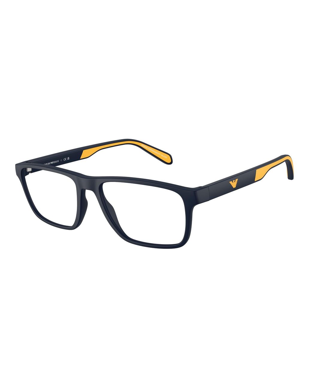 Emporio Armani Black Ea3233 5088 Optical Frames Injected Squared Normal for men