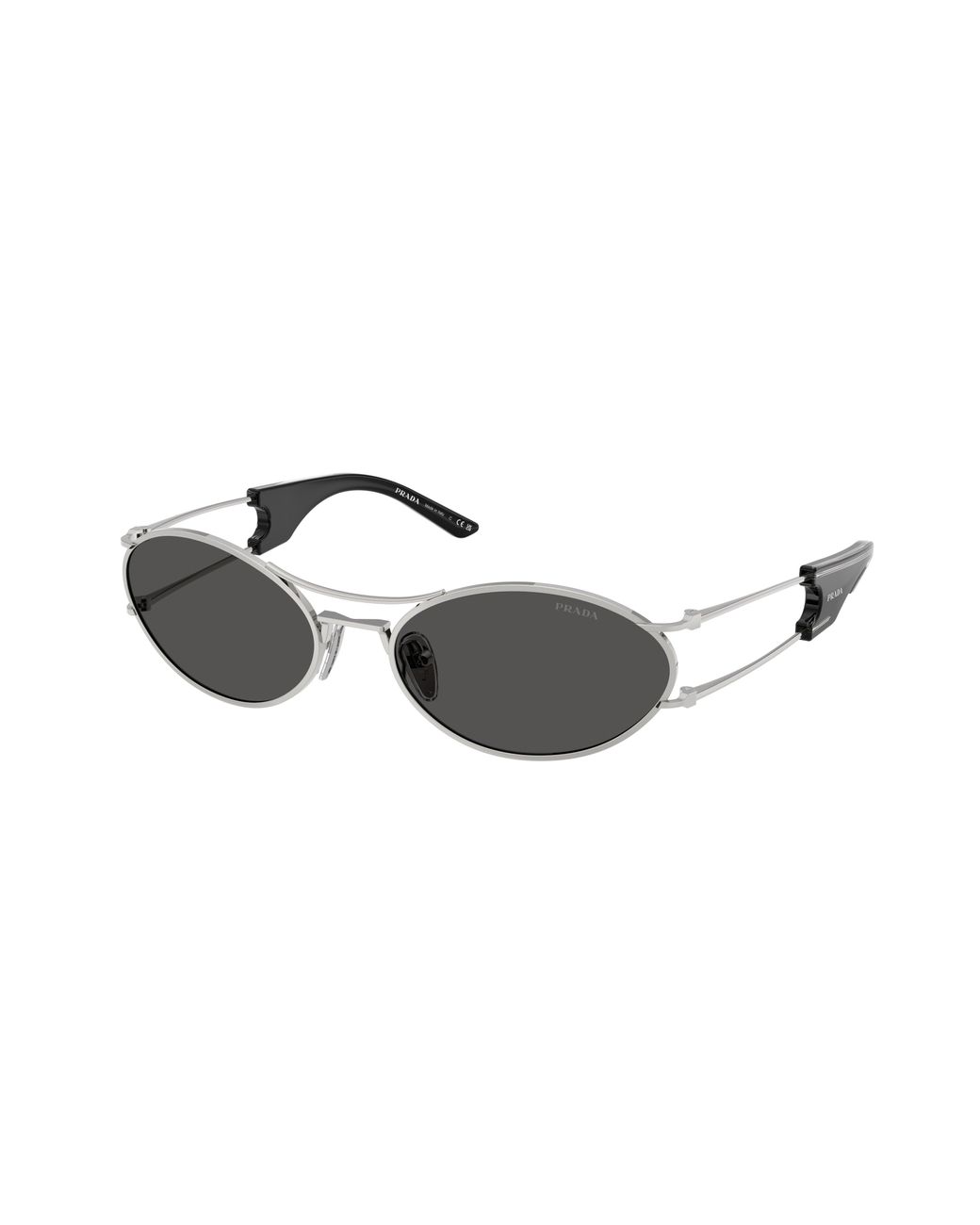 Prada Black Pr D61S 1Bc08Z Sunglasses Metal Round Normal