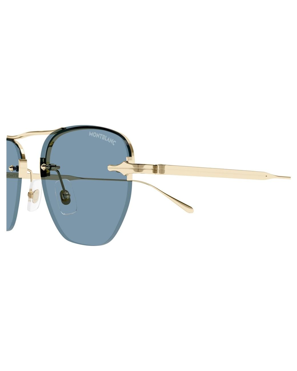 Montblanc Black Mb0404S 003 Sunglasses Metal Round for men
