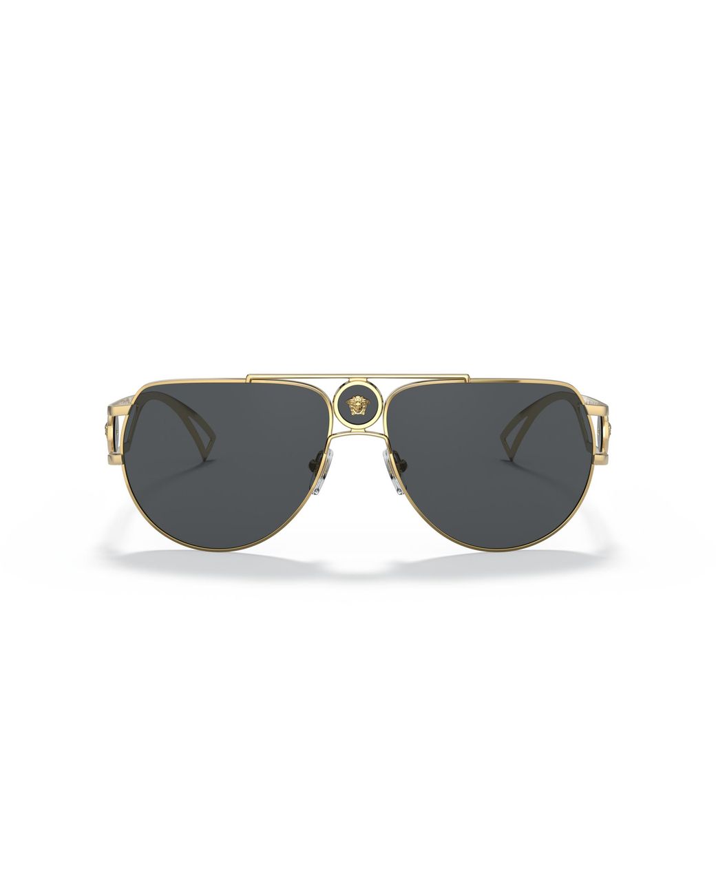Versace Black Ve2225 100287 Sunglasses Metal Pilot Normal for men