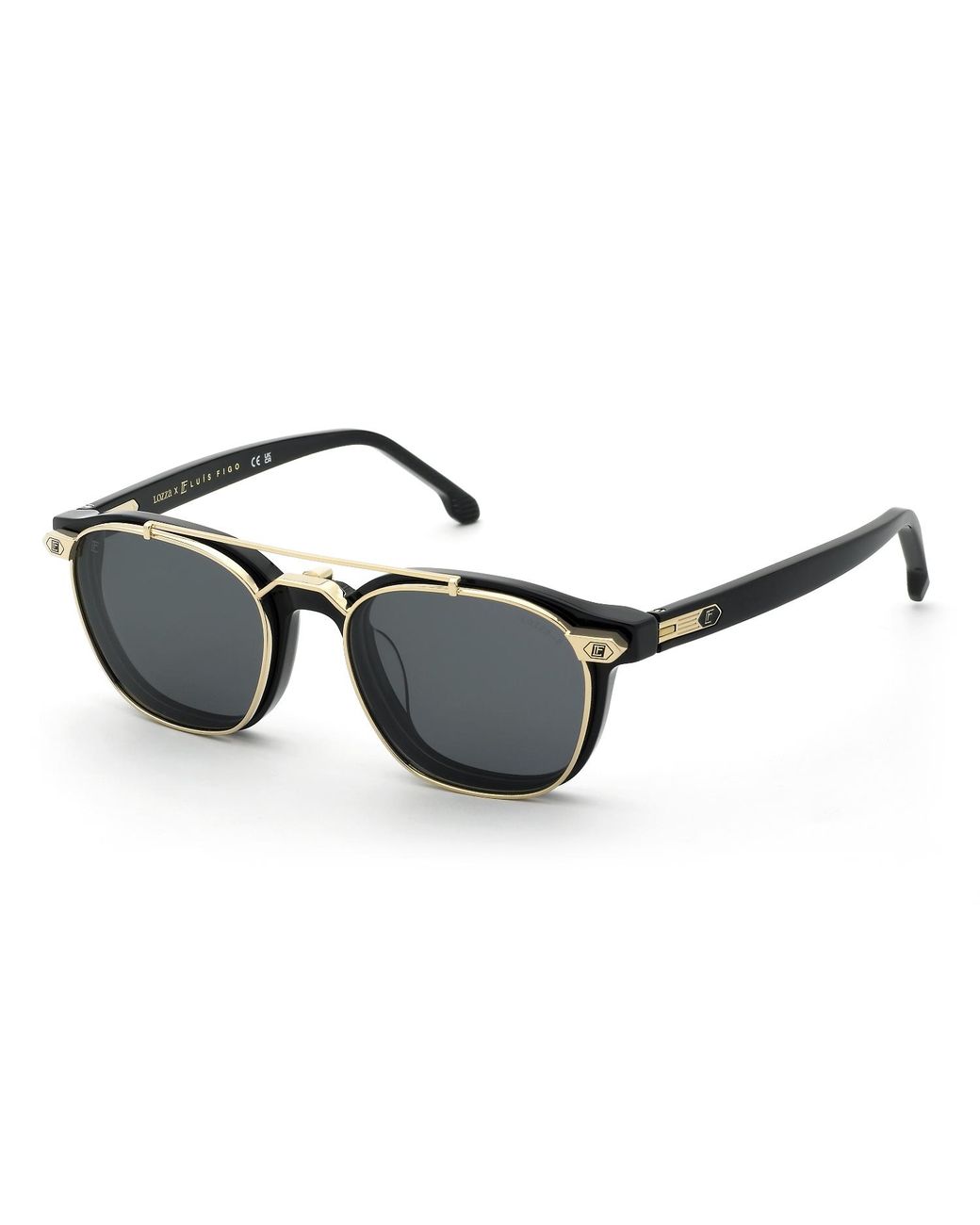 Lozza Black Ul4418 700P Optical Frames Acetate Smoke Pantos for men