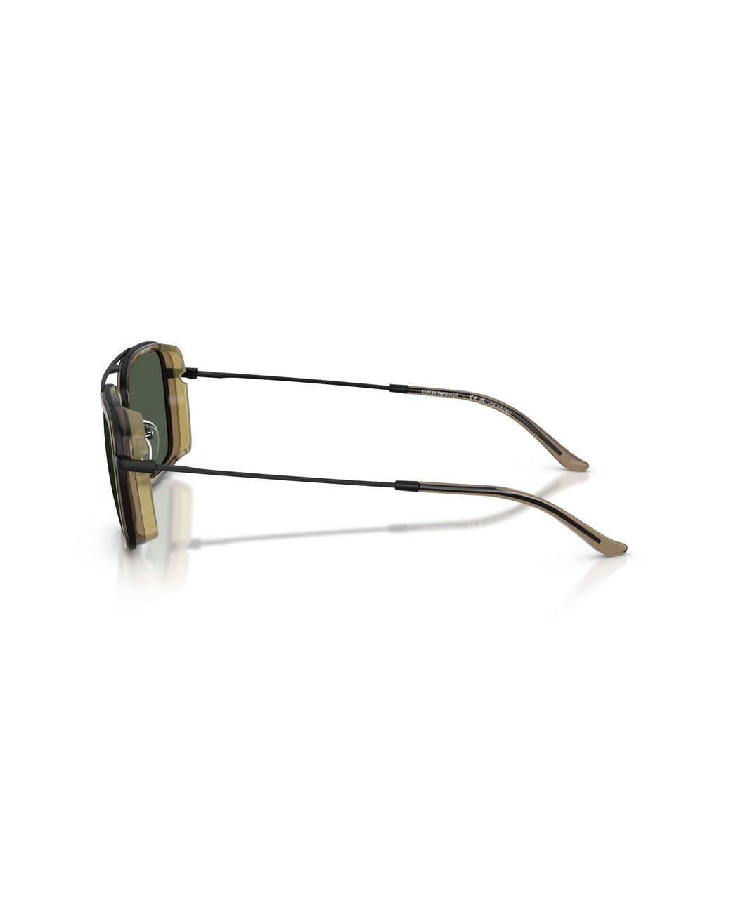 Emporio Armani Black Ea2162 30019A Sunglasses Metal Squared Polarized for men