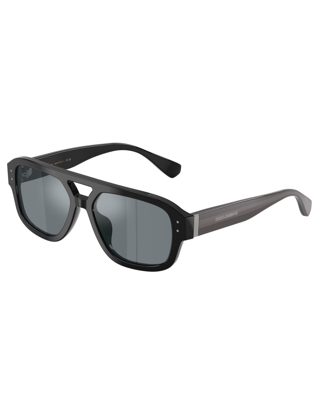 Dolce & Gabbana Black Dg4561 501/6G Sunglasses Acetate Pilot Mirror for men