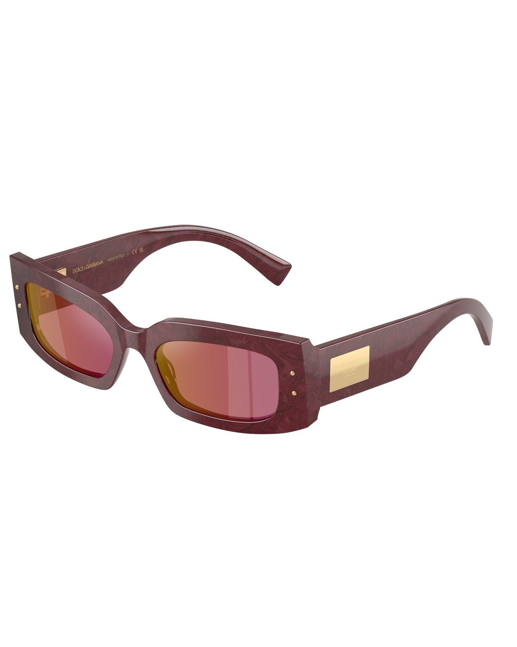 Dolce & Gabbana Black Dg4479 3442D0 Sunglasses Acetate Squared Mirrored