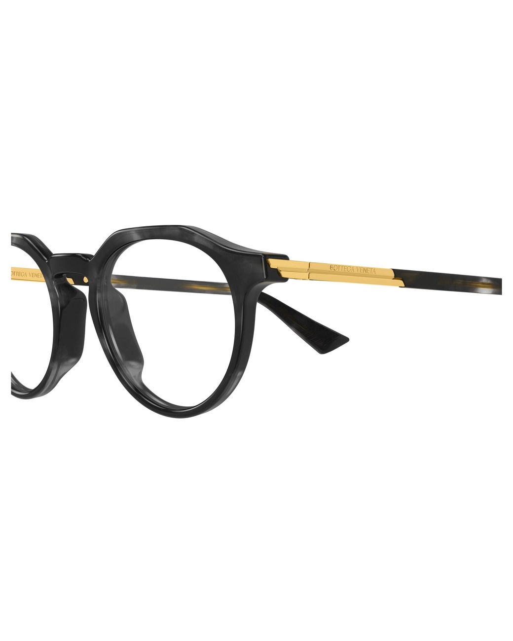 Bottega Veneta Black Bv1263O 005 Optical Frames Acetate Transparent Round for men