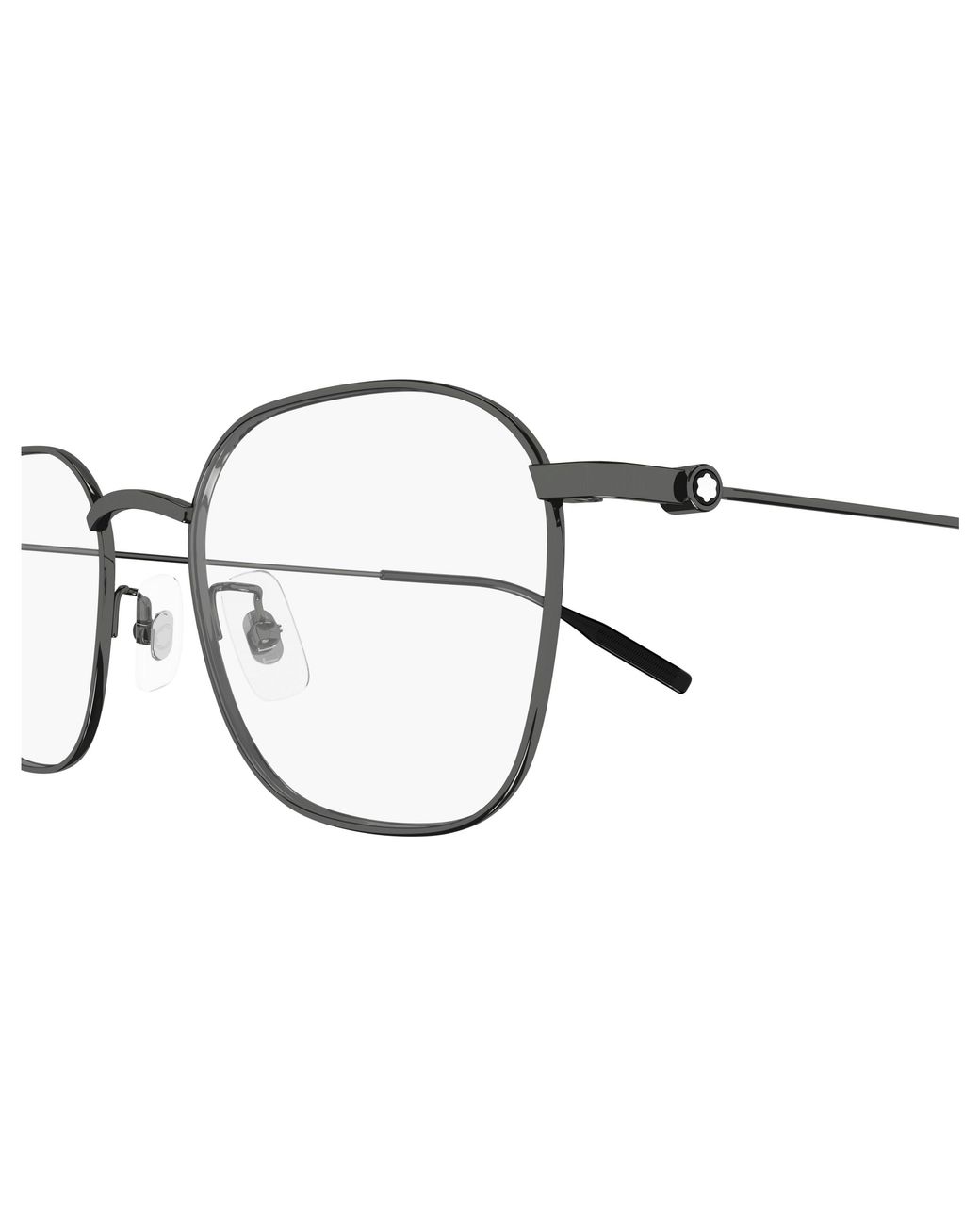 Montblanc Black Mb0371Oa 003 Optical Frames Titanium Transparent Squared for men