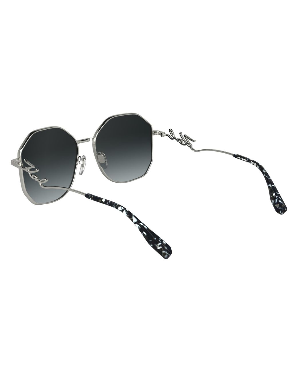 Karl Lagerfeld Black Kl358S 040 Sunglasses Metal Squared Normal