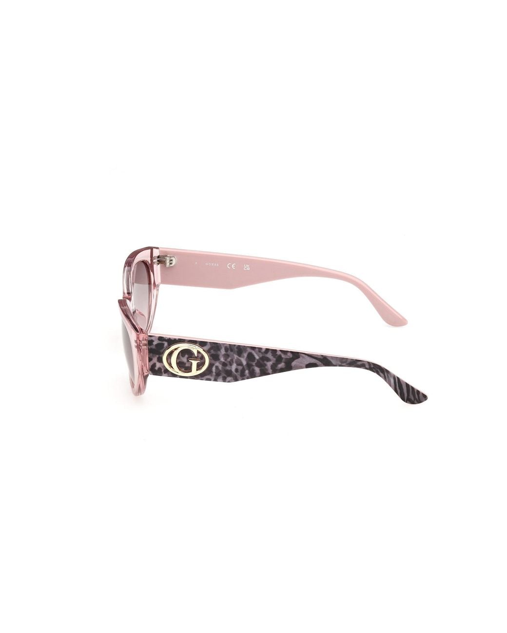 Guess Black Gu00362 72F Sunglasses Injected Round Normal