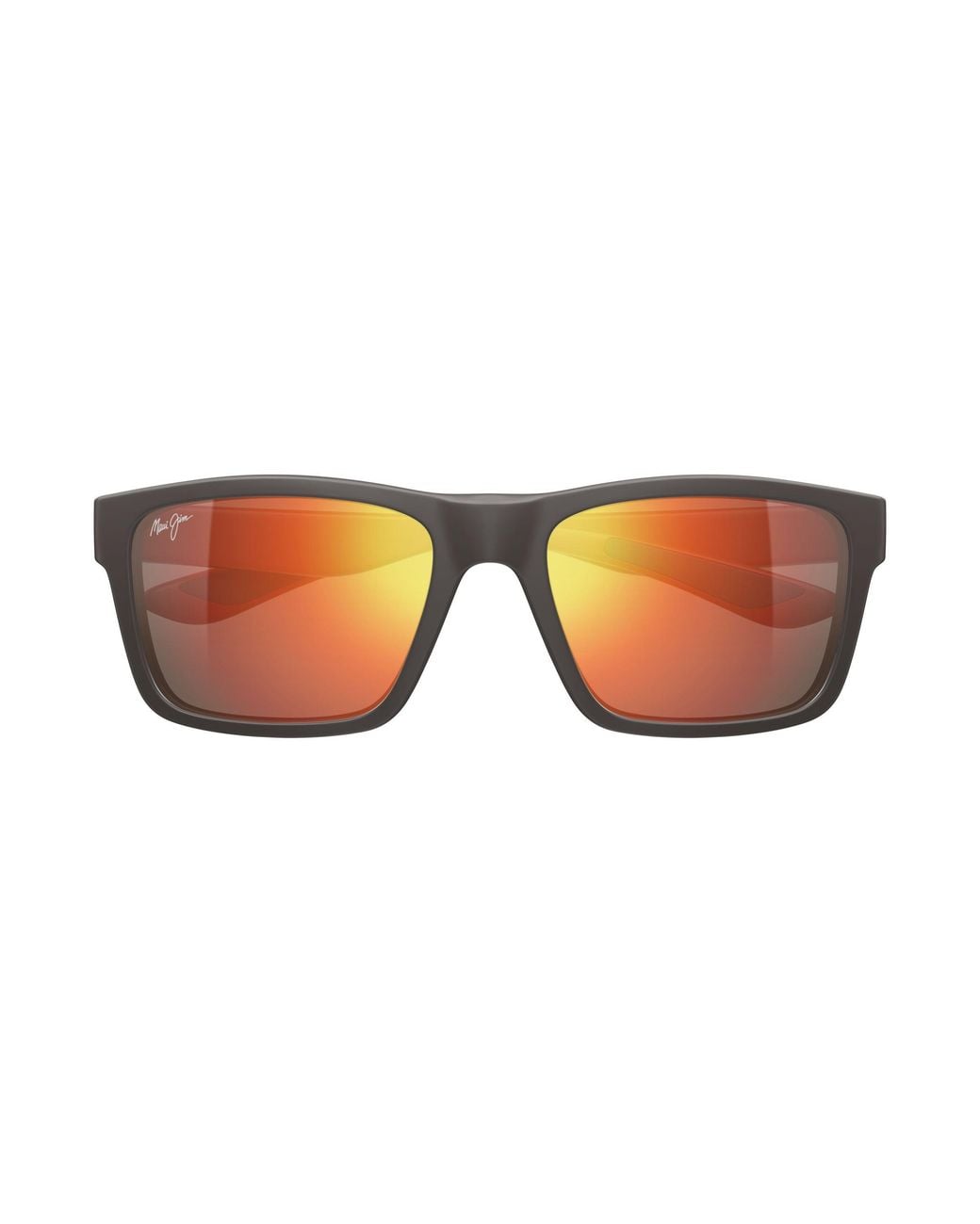 Maui Jim Black Mj0897S 005 Occhiali Da Sole Iniettato Rosso Squadrata
