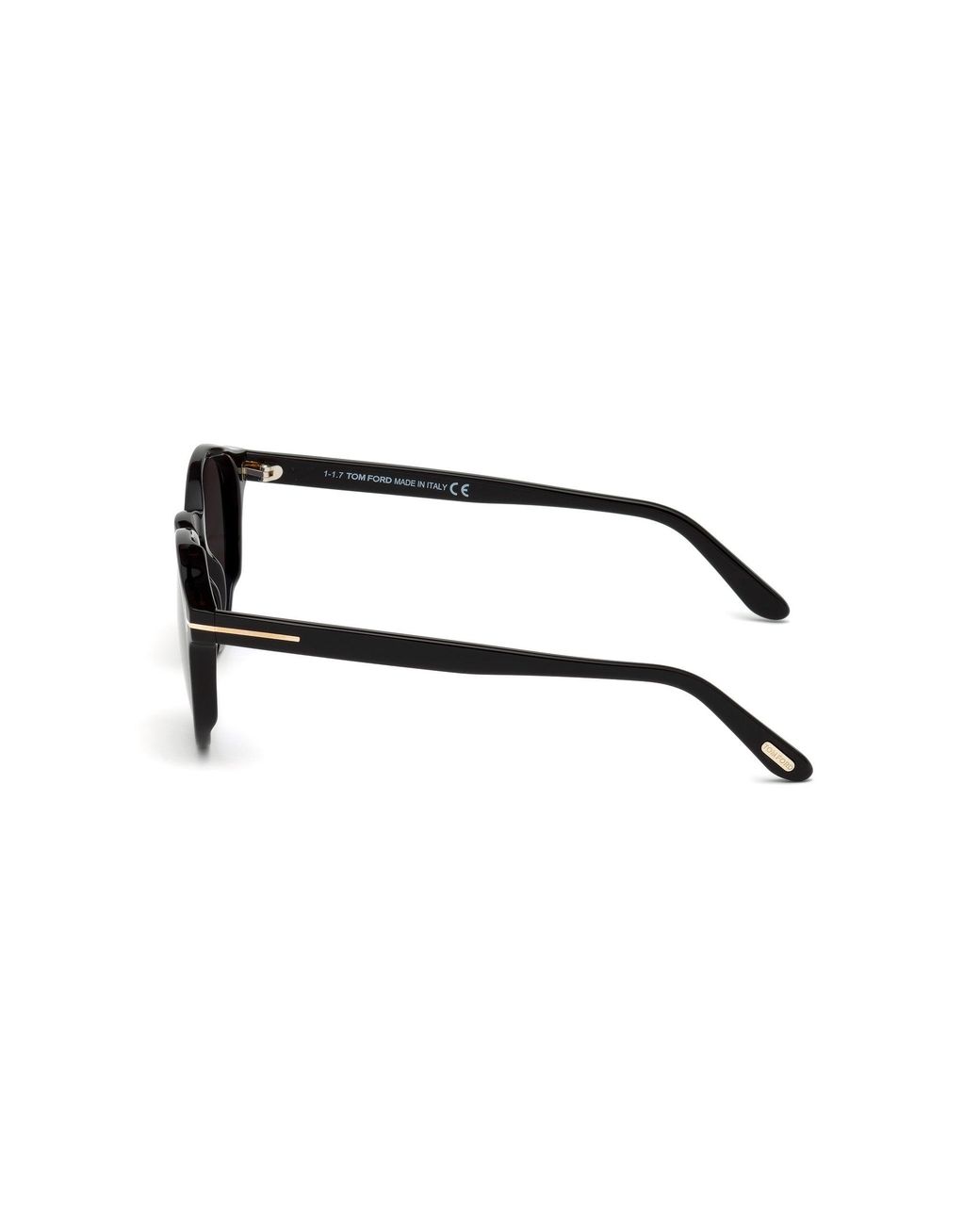 Tom Ford Black Ft0591 Ian-02 01A Sunglasses Acetate Round Normal