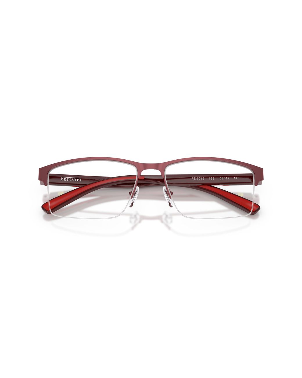 FERRARI SCUDERIA Black Fz7015 132 Optical Frames Metal Pillow Normal for men