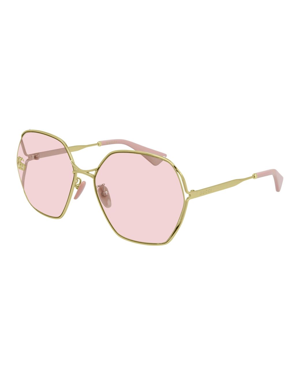 Gucci Black Gg0818Sa 003 Sunglasses Metal Geometric Normal