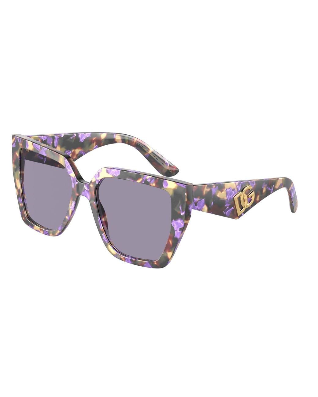 Dolce & Gabbana Black Dg4438 3439/1 Sunglasses Acetate Squared Normal