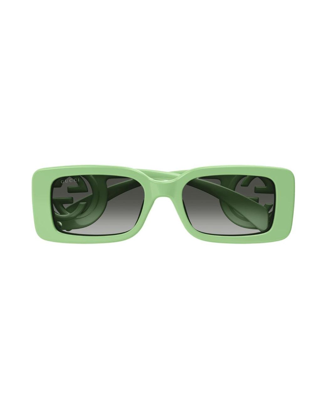 Gucci Green Gg1325S 004 Sunglasses Plastic Squared Shaded