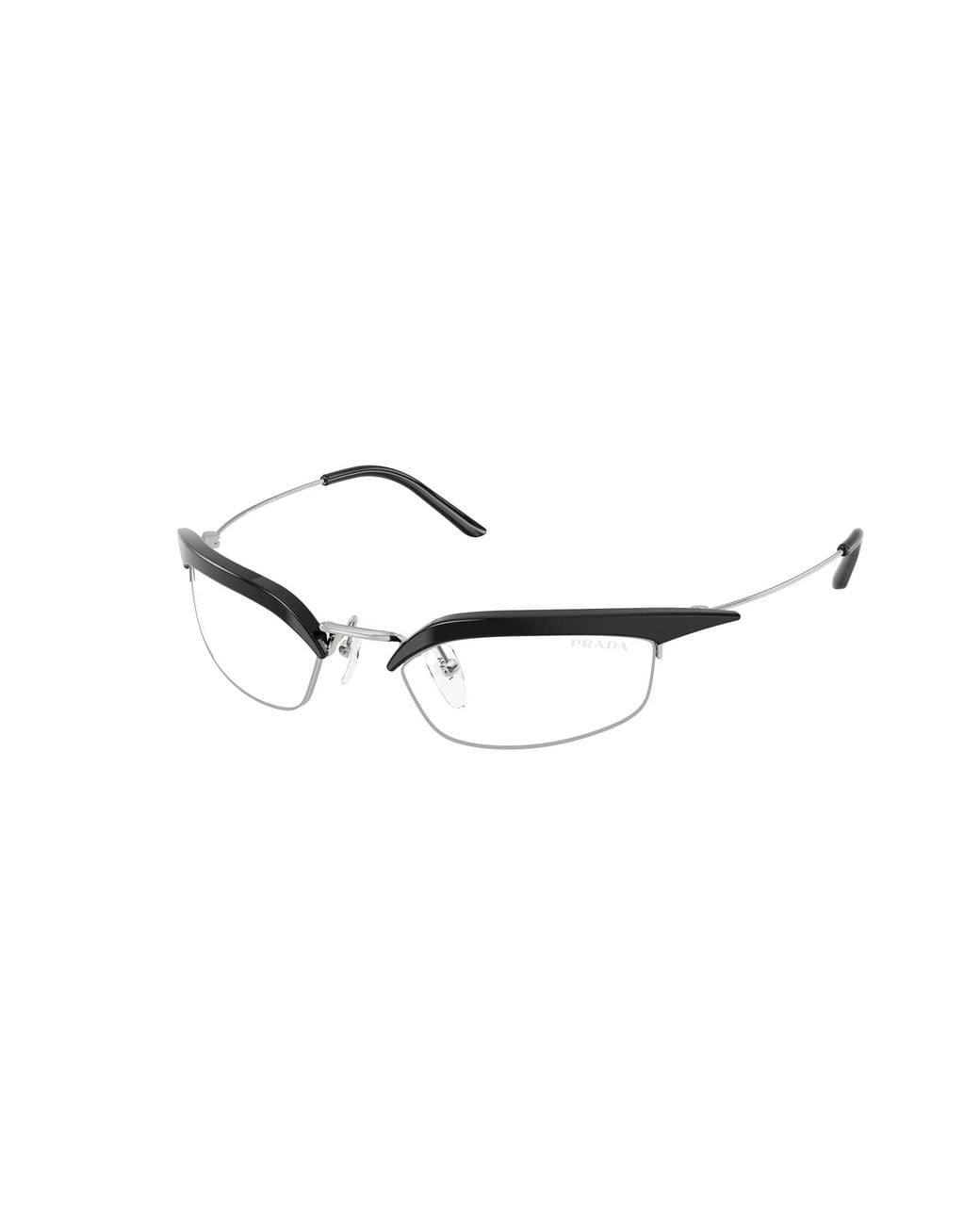 Prada Black Pr B50S Tzm08N Sunglasses Metal Transparent Squared Normal