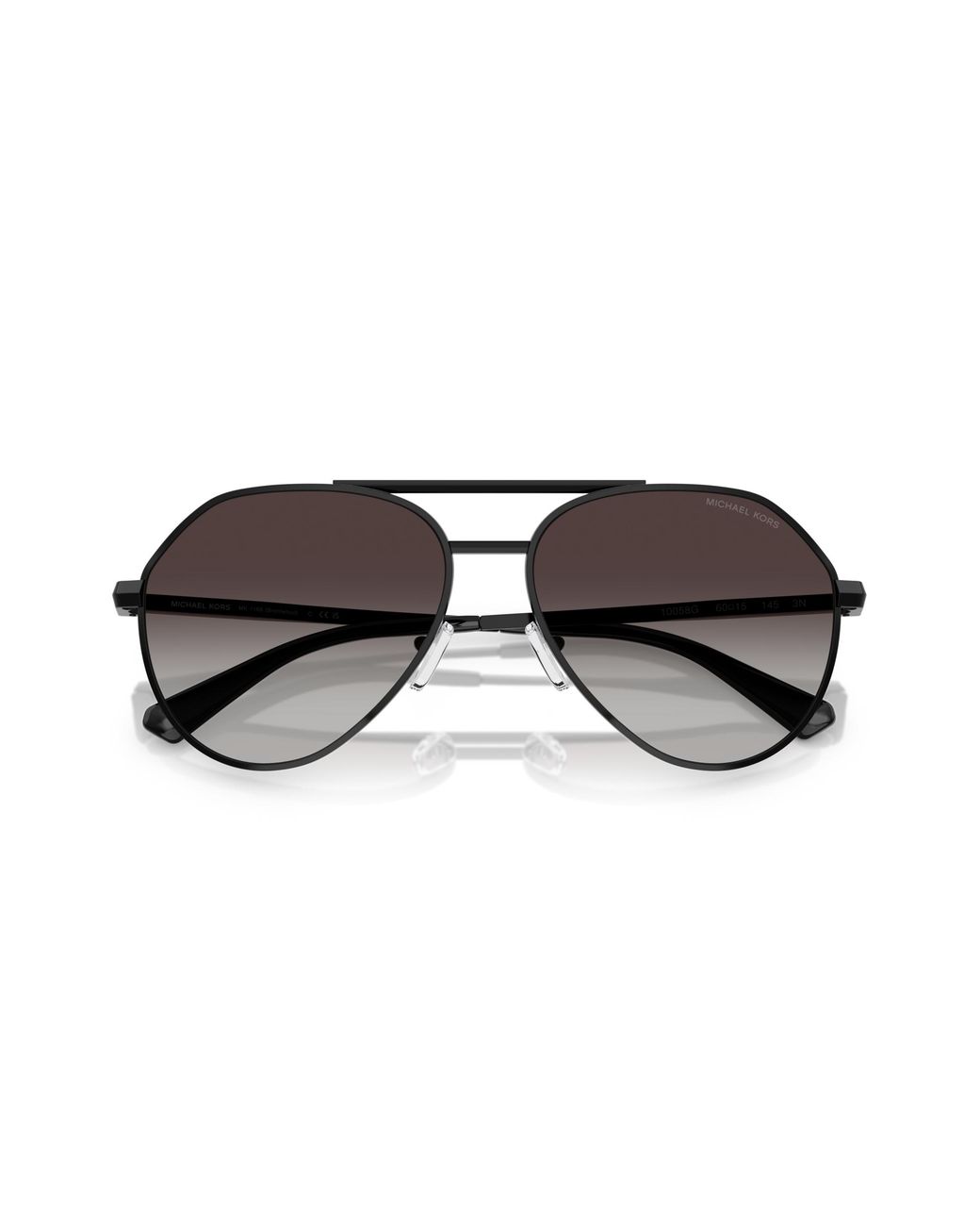 Michael Kors Black Mk1168 Brentwood 10058G Sunglasses Metal Pilot Normal Shaded for men