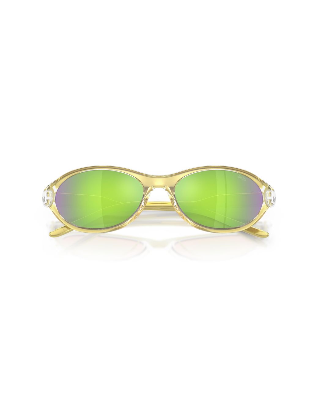 DIESEL Green Dl3024U 20588N Sunglasses Injected Round Mirror