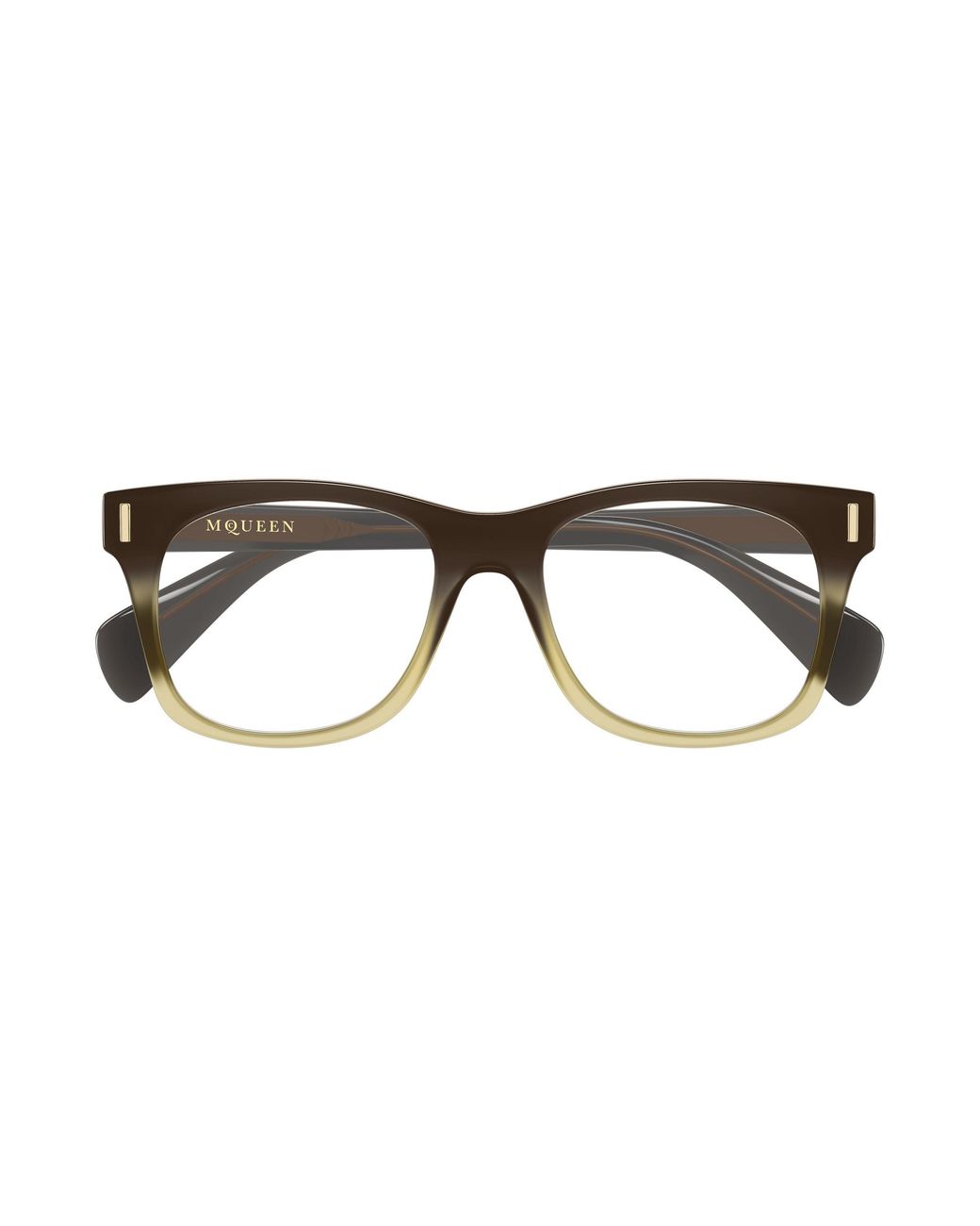 McQueen Black Am0551O 004 Optical Frames Acetate Transparent Squared for men