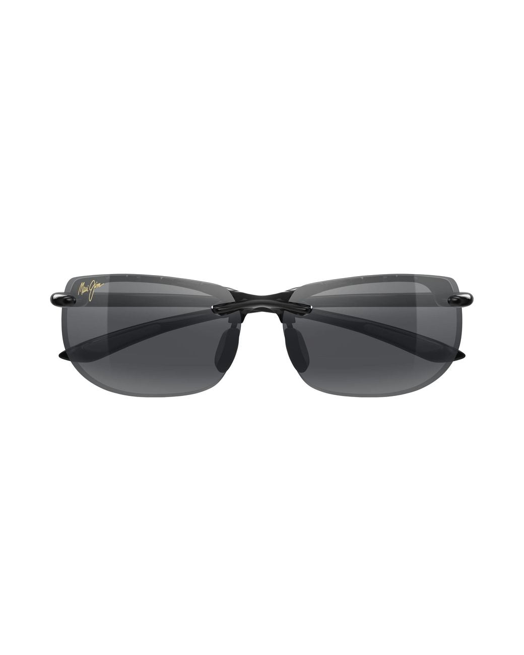 Maui Jim Black Mj0412S 001 Occhiali Da Sole Iniettato Grigio Squadrata