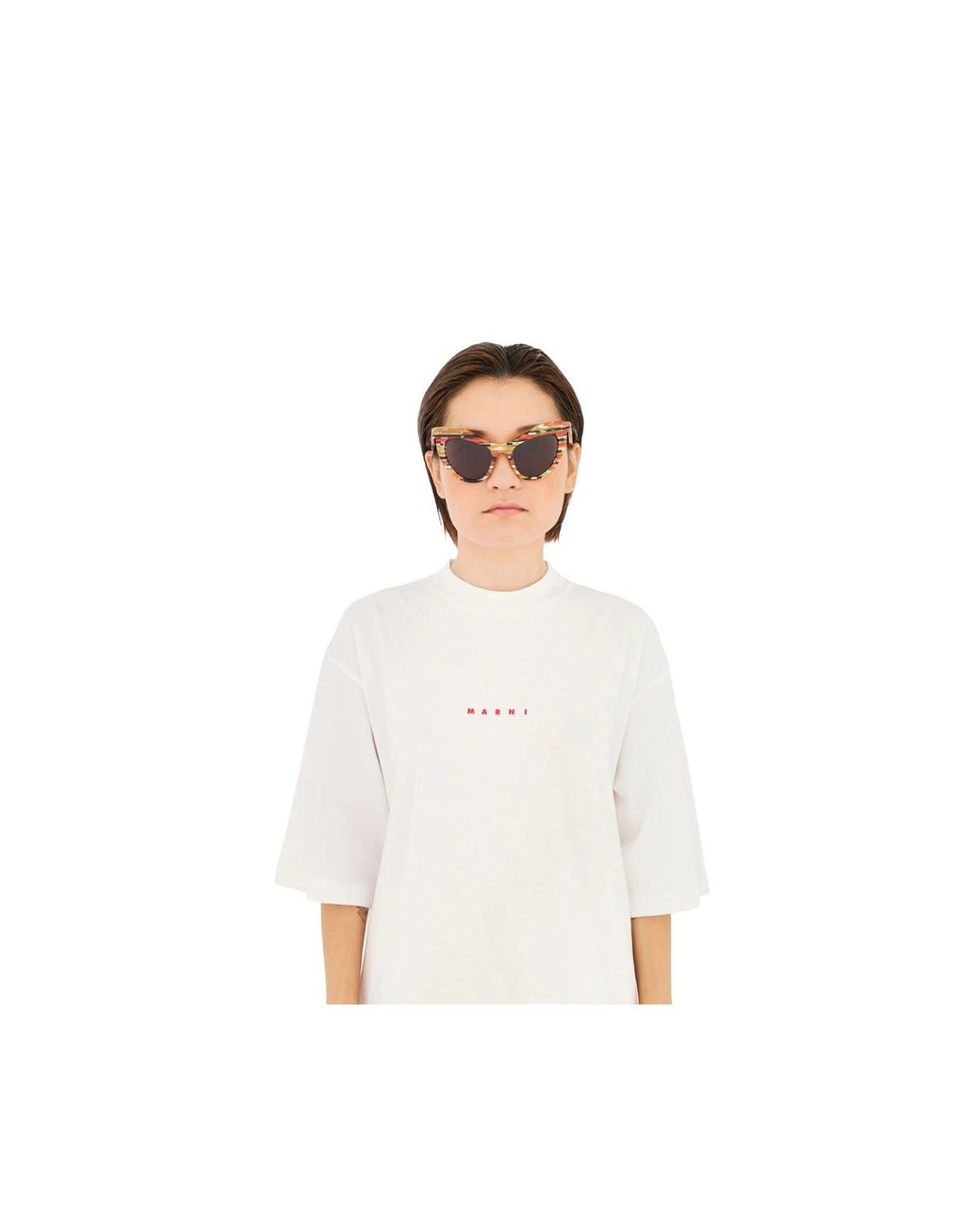 Marni Black 6T2 Holoholona Stripes Sunglasses Acetate Geometric
