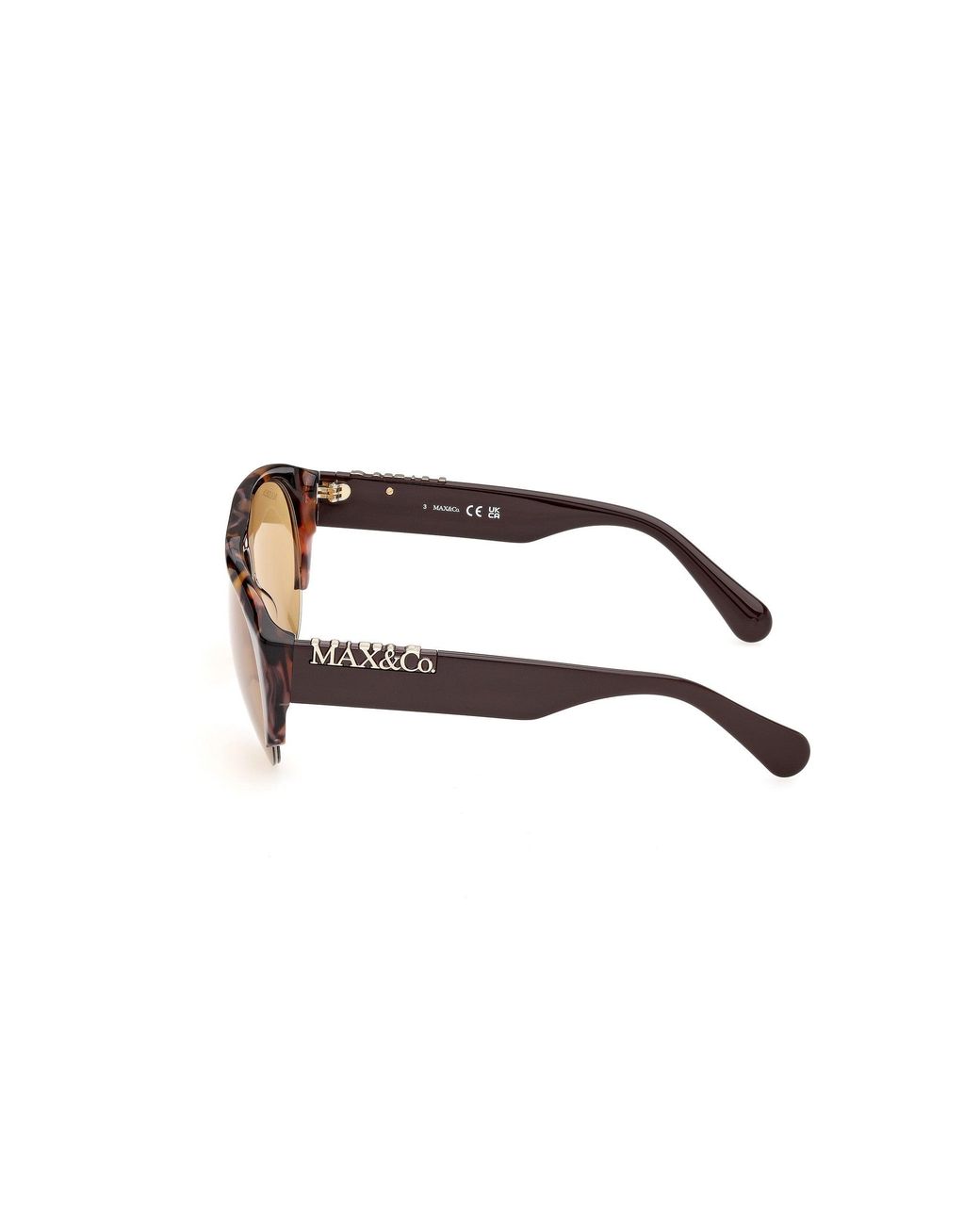 MAX&Co. Black Mo0167 52J Sunglasses Acetate Pilot Normal