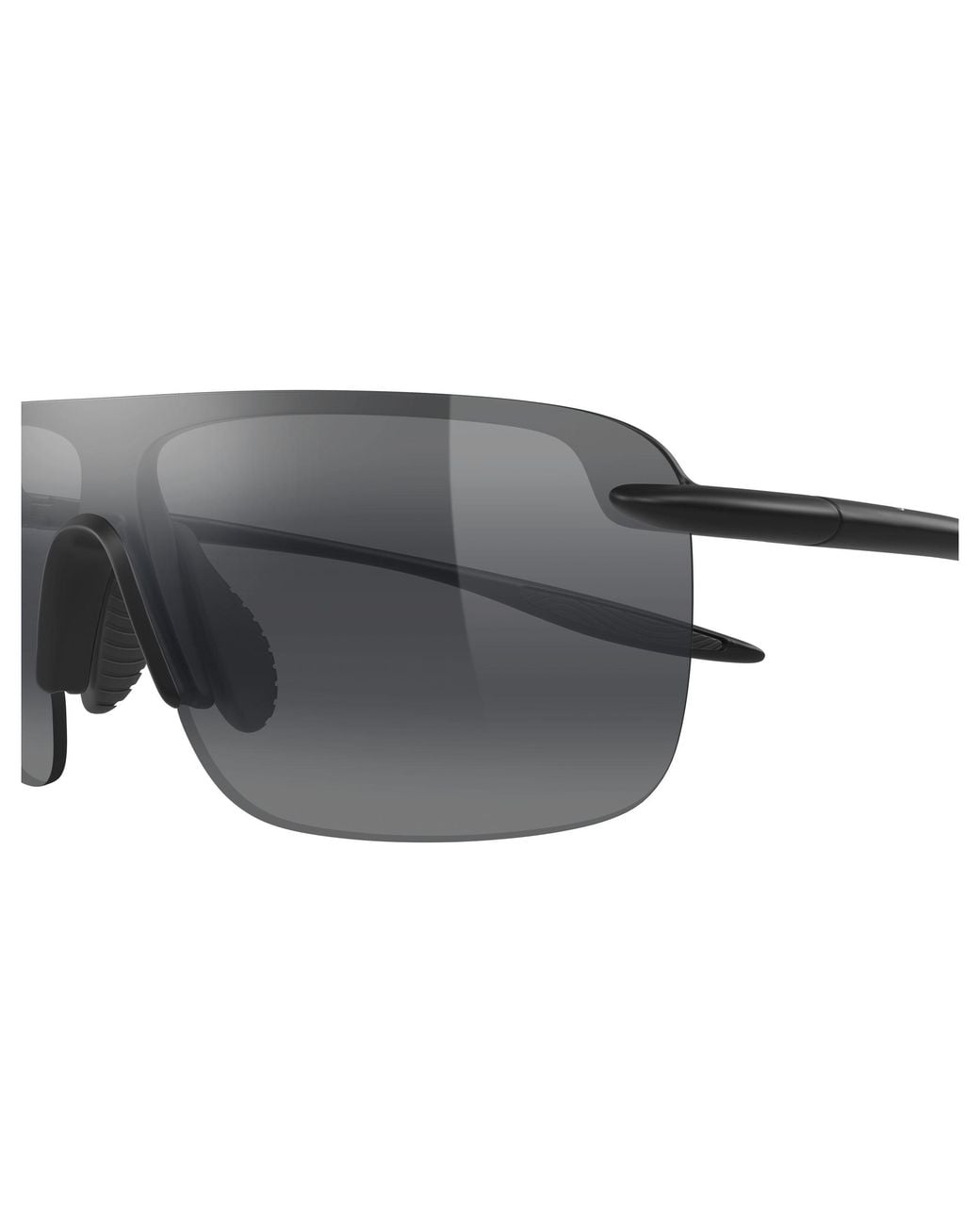 Maui Jim Black Mj0680S 001 Occhiali Da Sole Iniettato Grigio Avvolgente