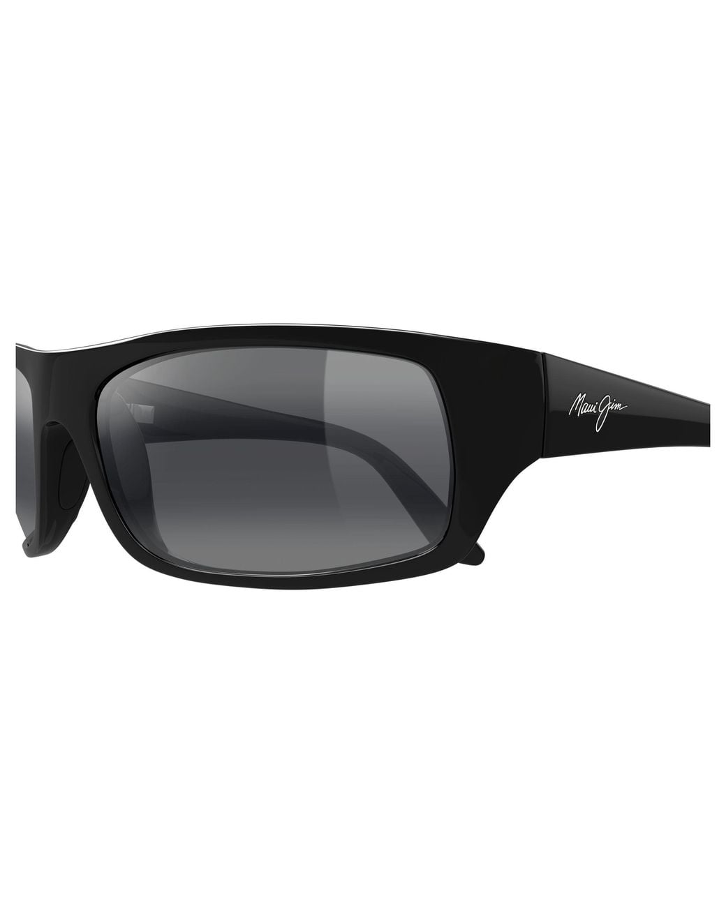 Maui Jim Black Mj0202S 001 Occhiali Da Sole Iniettato Grigio Squadrata