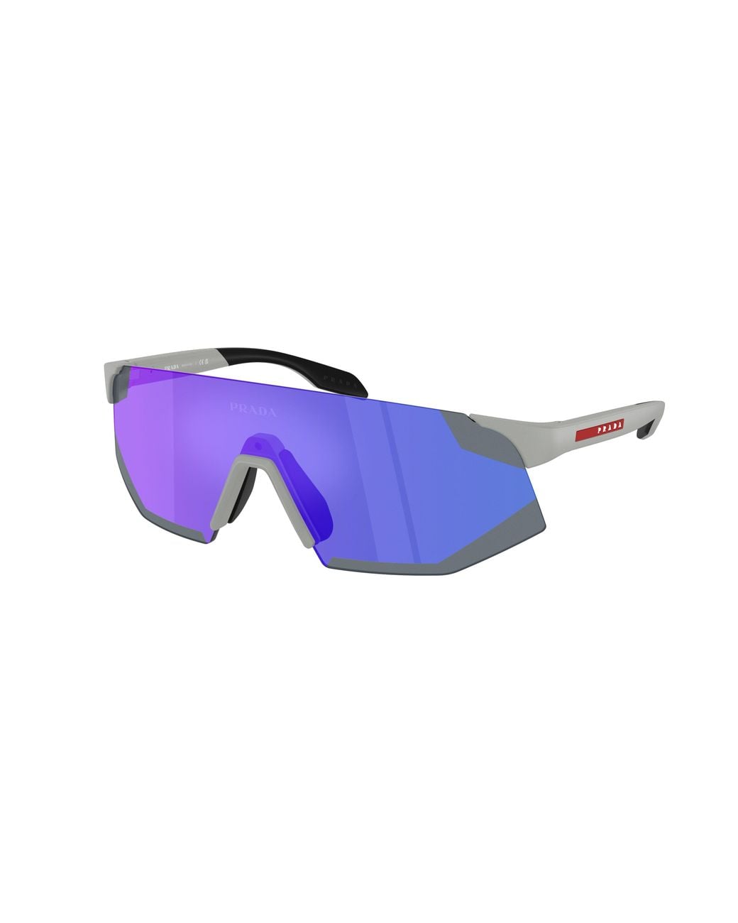 Prada Linea Rossa Black Ps C03Su 27U10J Sunglasses Injected Geometric Normal for men