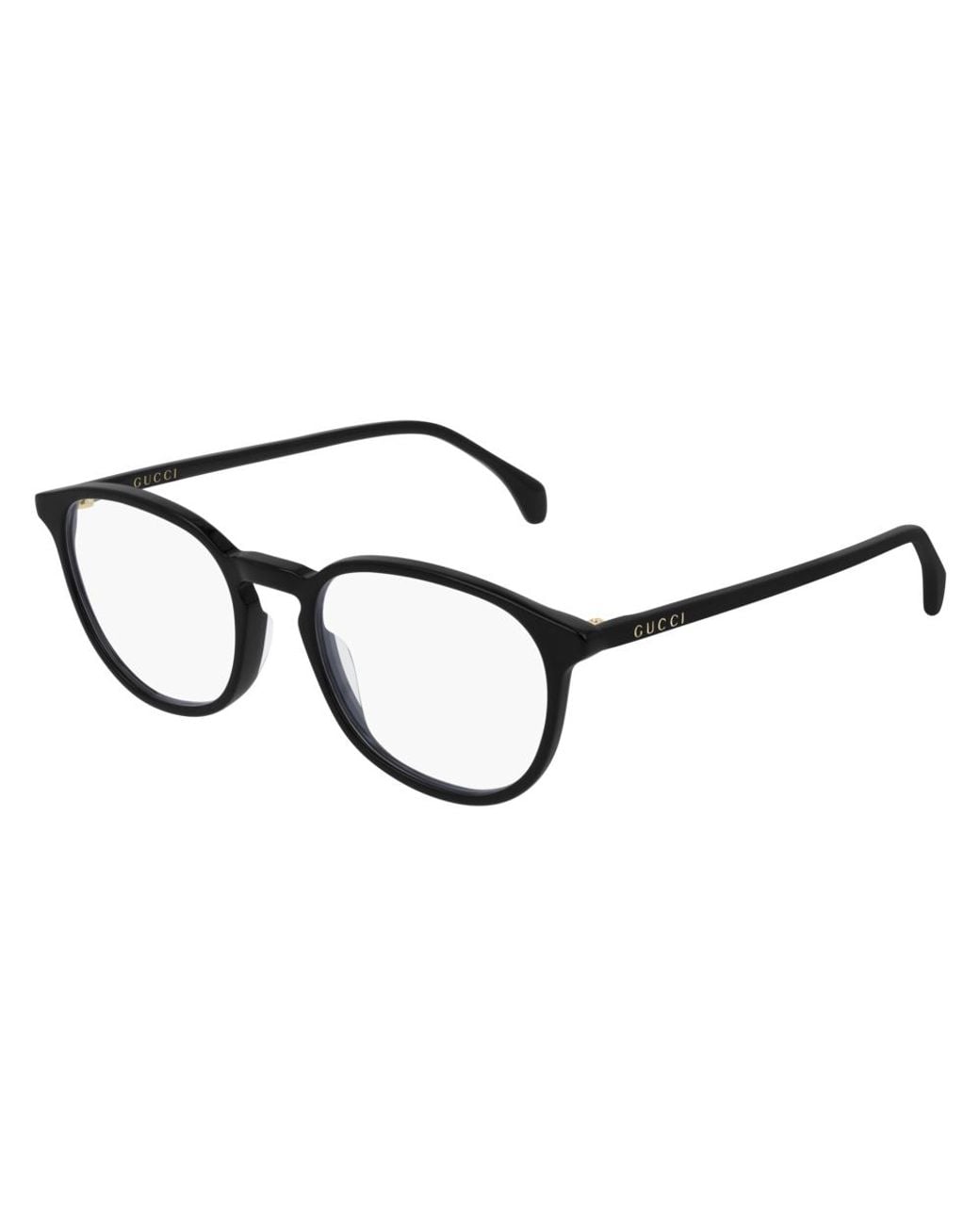 Gucci Black Gg0551O 001 Optical Frames Acetate Transparent Round for men