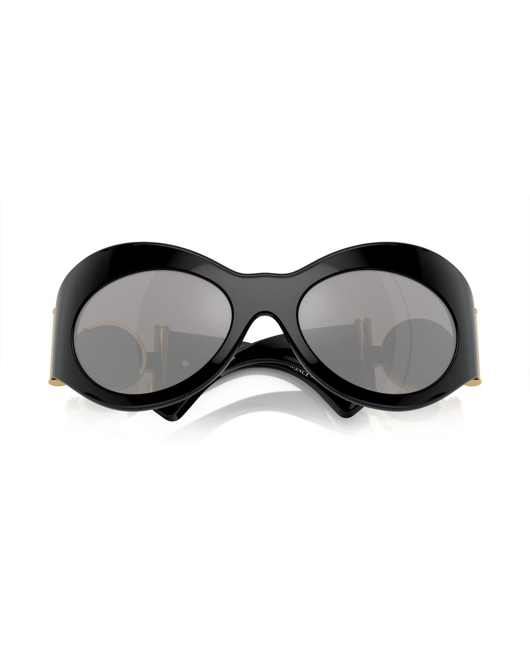 Versace Black Ve4462 Gb1/6G Sunglasses Injected Geometric Mirrored Mirror