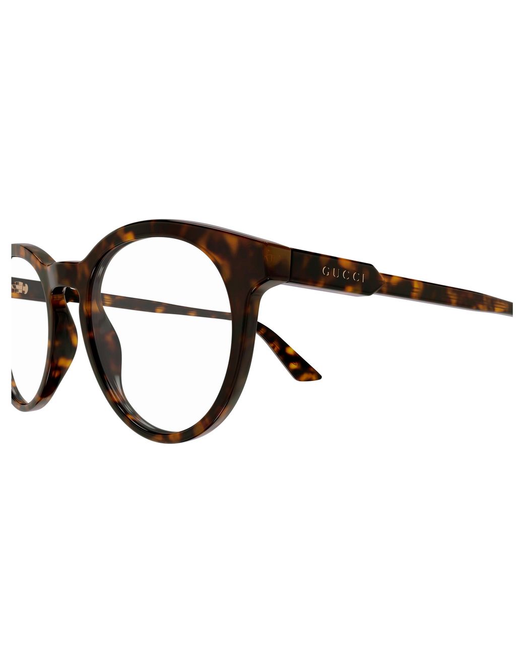 Gucci Black Gg1822O 002 Optical Frames Acetate Transparent Round for men
