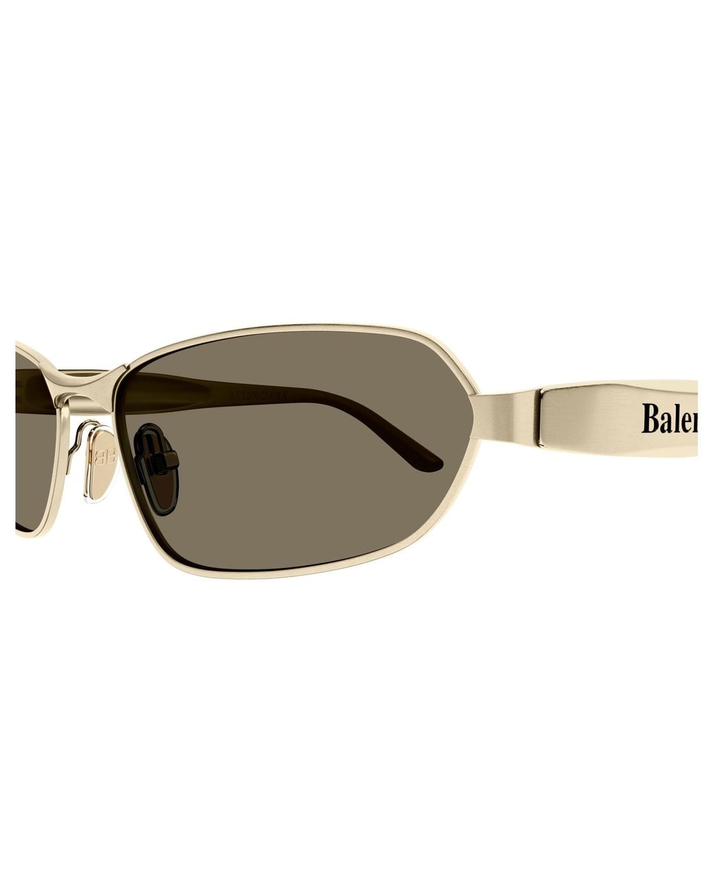 Balenciaga Black Bb0355S 002 Sunglasses Metal Squared