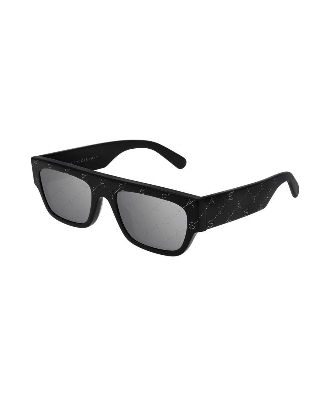 Stella McCartney Black Sc0210S 001 Outlet Sunglasses Acetate Squared Normal Mirror