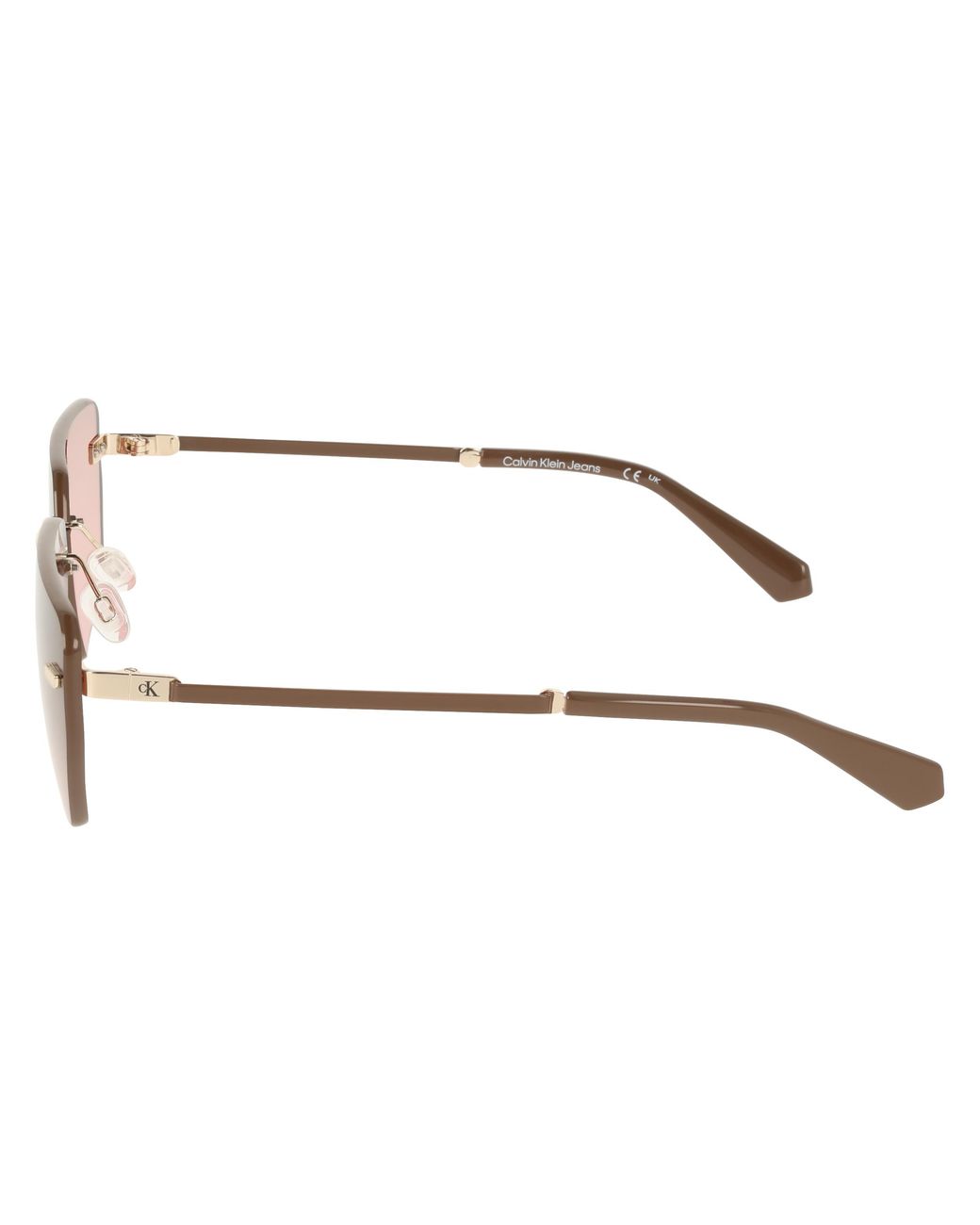 Calvin Klein Black Ckj25207S 725 Sunglasses Metal Squared Normal Shaded