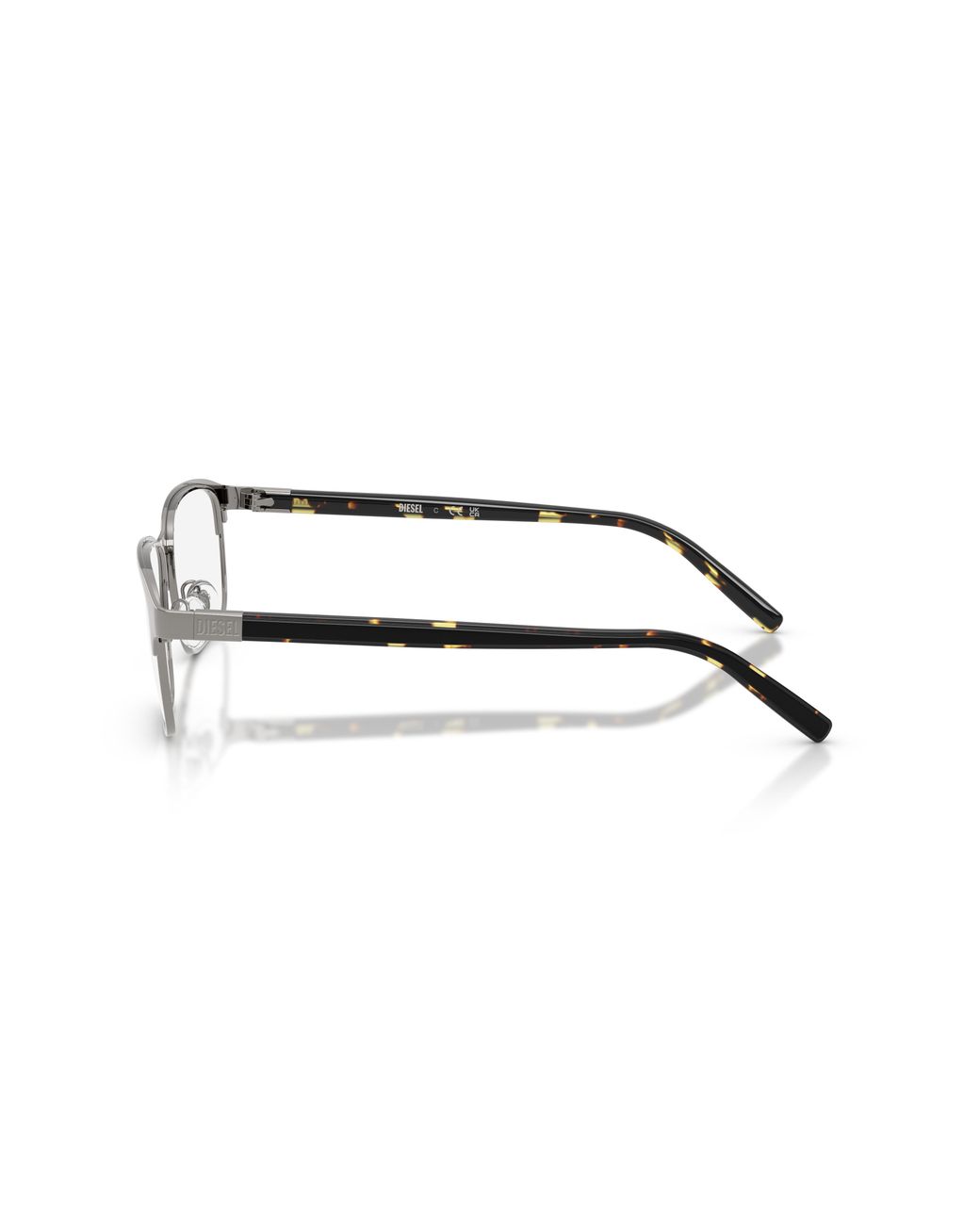 DIESEL Black Dl5014 1044 Optical Frames Metal Transparent Squared Normal