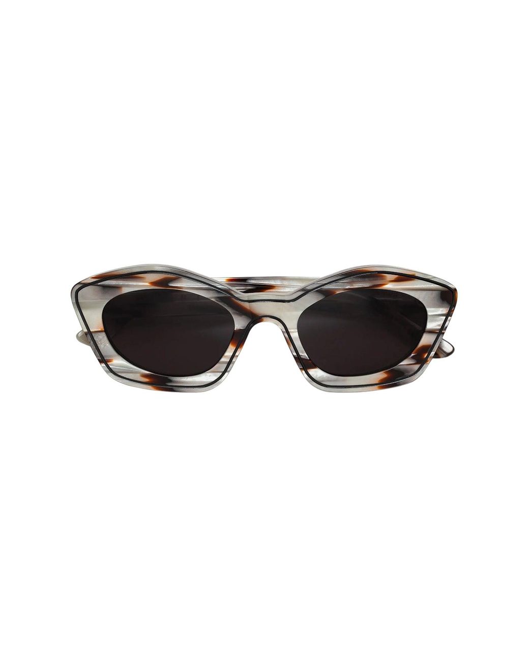 Marni Black Quo Kea Island Starshell Sunglasses Acetate Cat Eye Normal