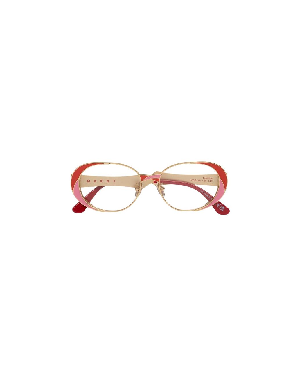 Marni Black Vcg Tarassqa Optical Frames Metal Round