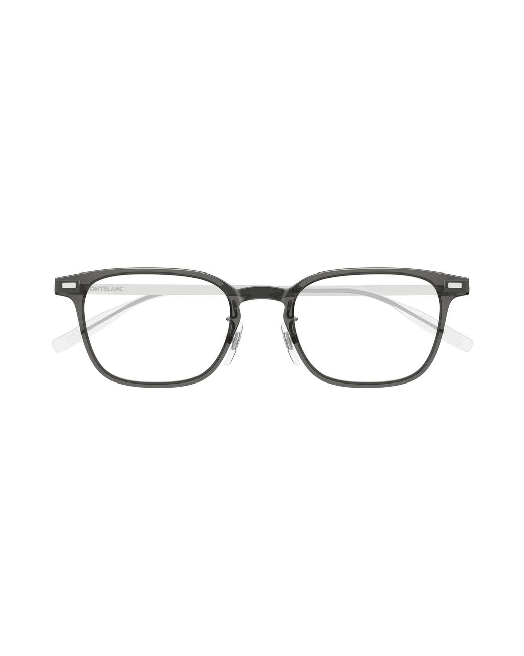 Montblanc Black Mb0467Ol 018 Optical Frames Injected Transparent Squared for men