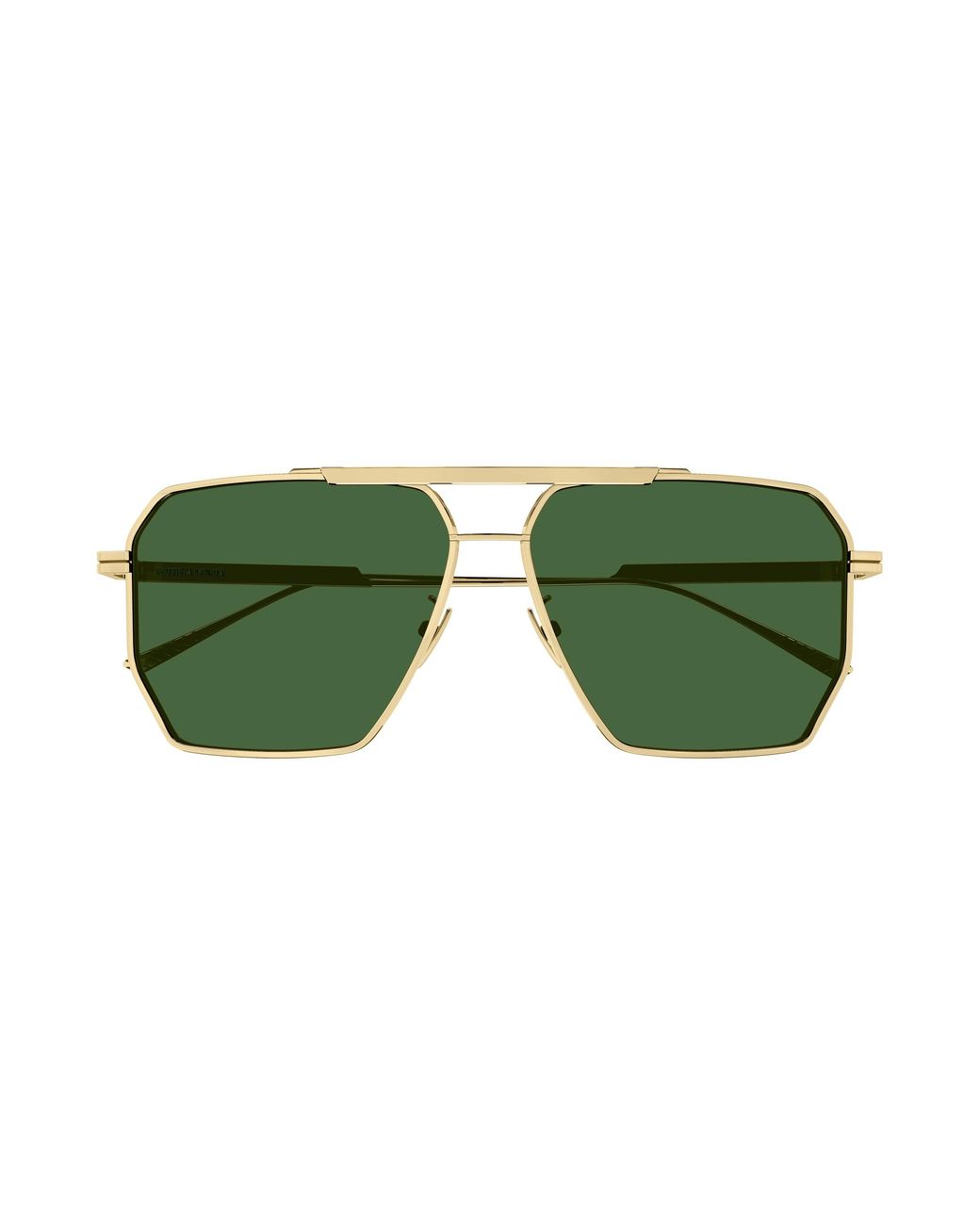 Bottega Veneta Green Bv1012S 004 Sunglasses Metal Pilot Normal for men
