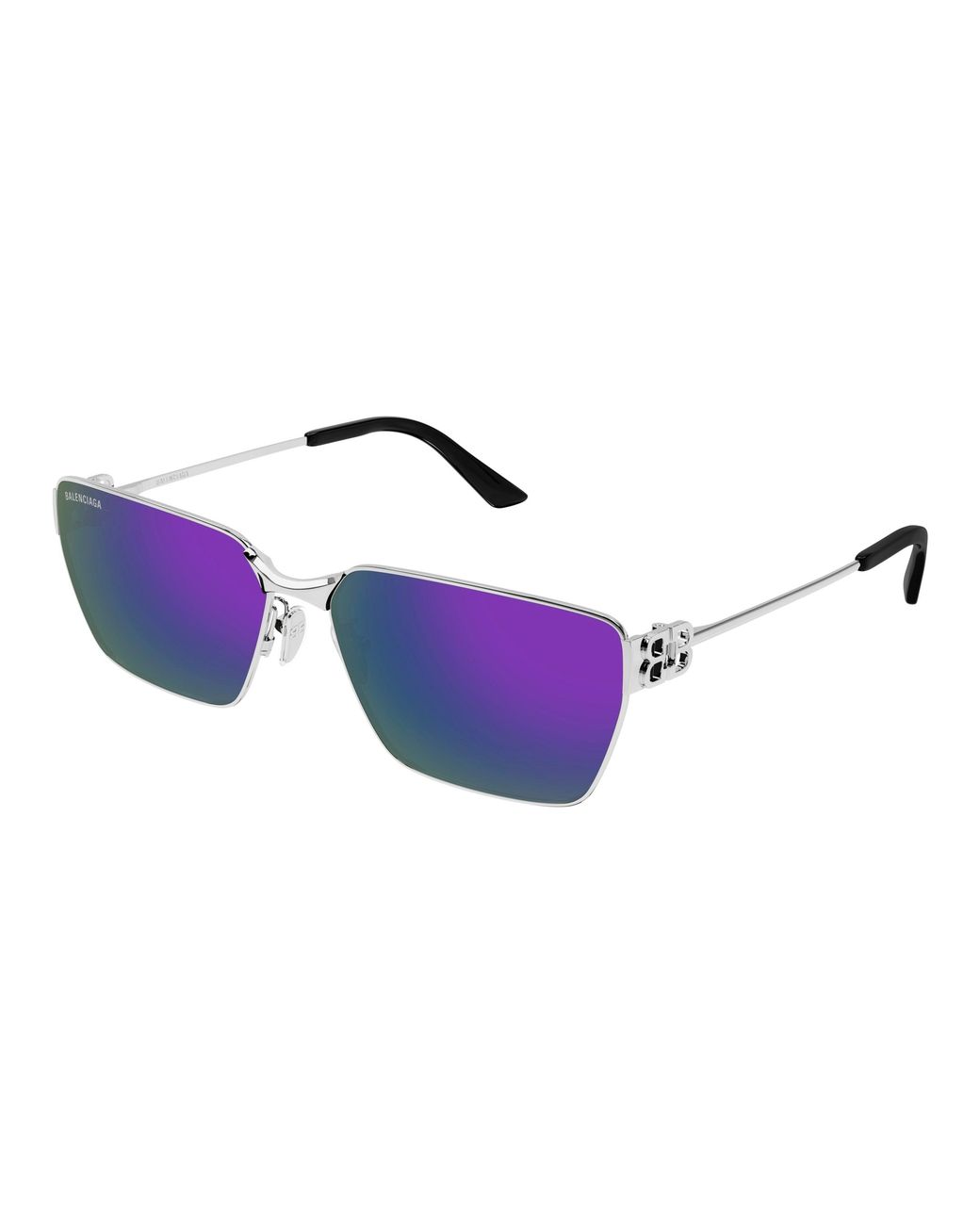 Balenciaga Black Bb0374Sk 003 Sunglasses Metal Squared