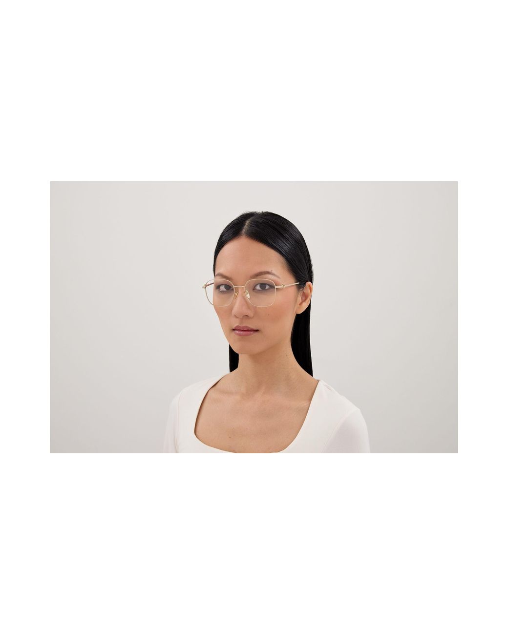 Gucci Black Gg2006Oa 001 Optical Frames Metal Transparent Round