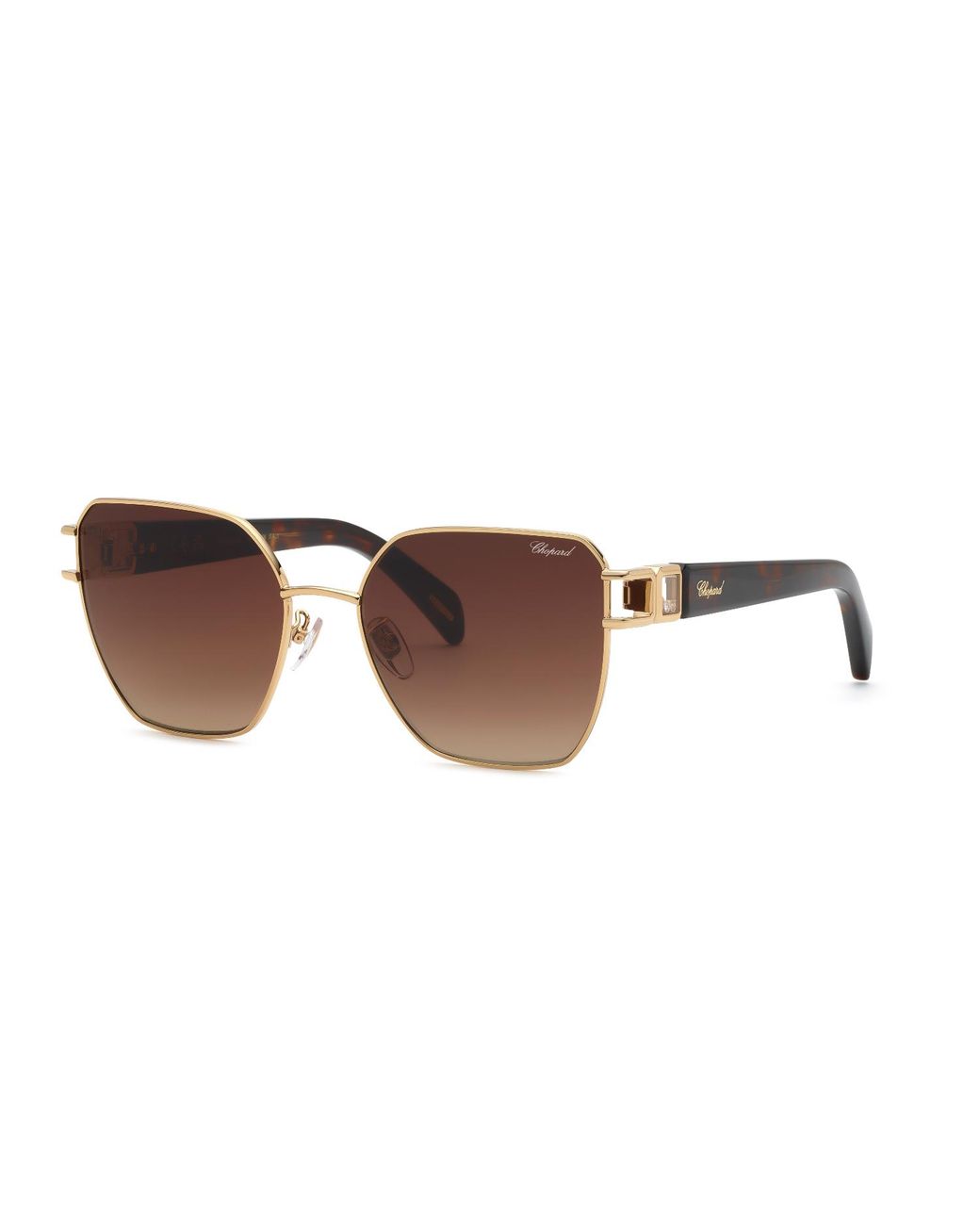 Chopard Black Schm22S 300Y Sunglasses Metal Geometric Anti-Glare Nuanced