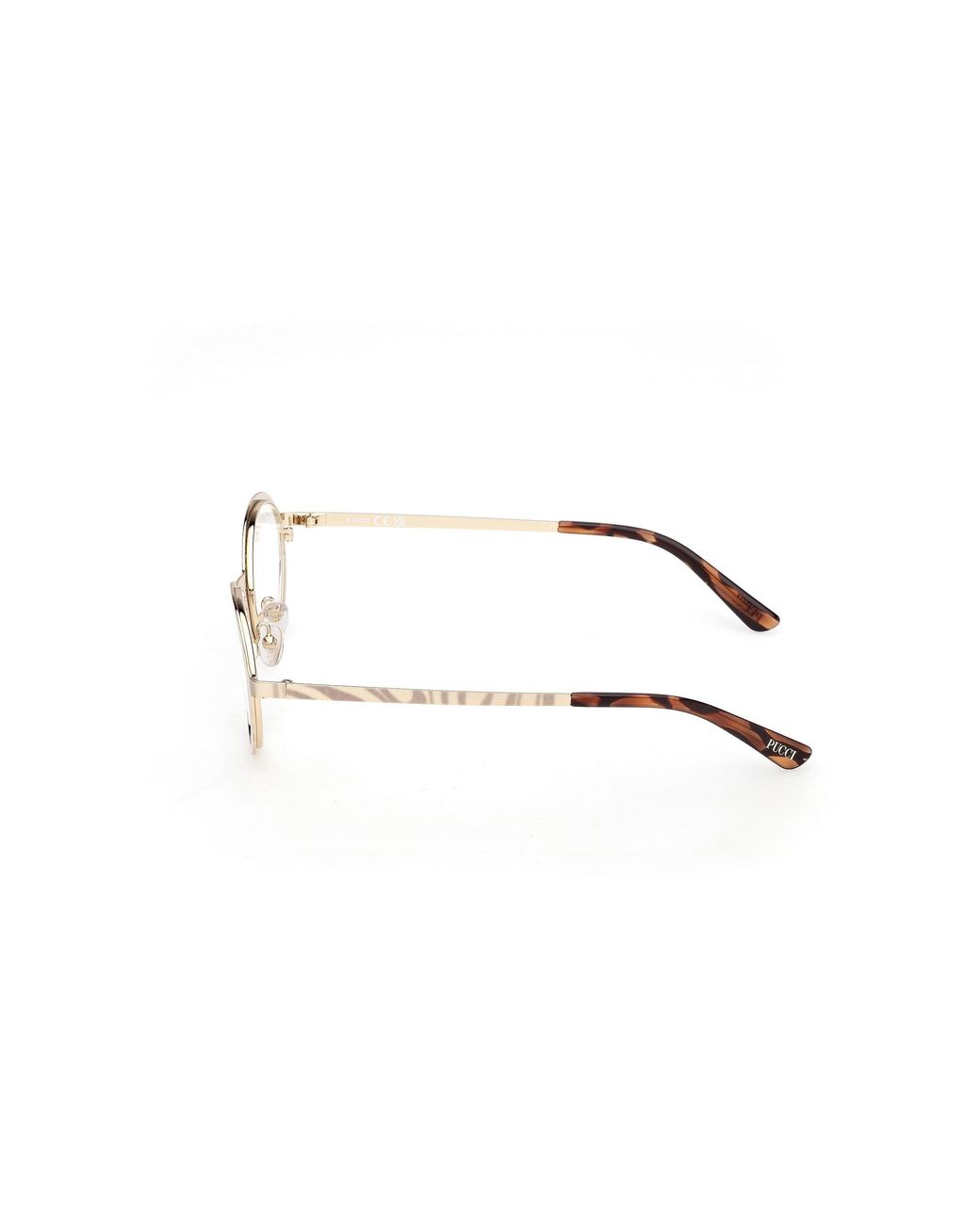 Emilio Pucci Black Ep5277 032 Optical Frames Metal Round Normal