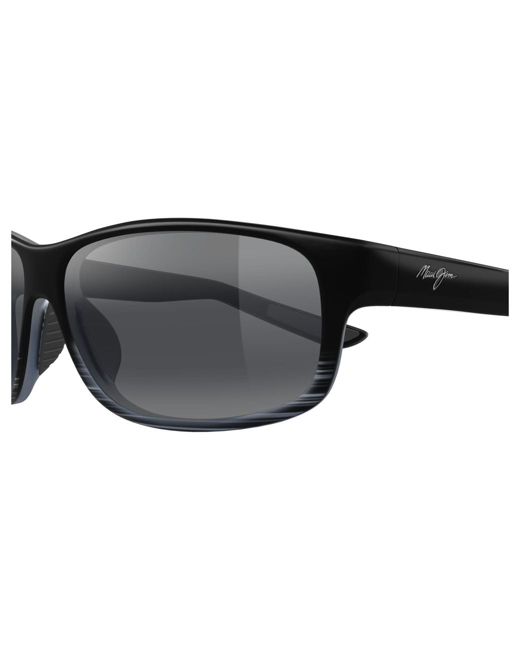 Maui Jim Black Mj0840S 001 Occhiali Da Sole Iniettato Grigio Squadrata