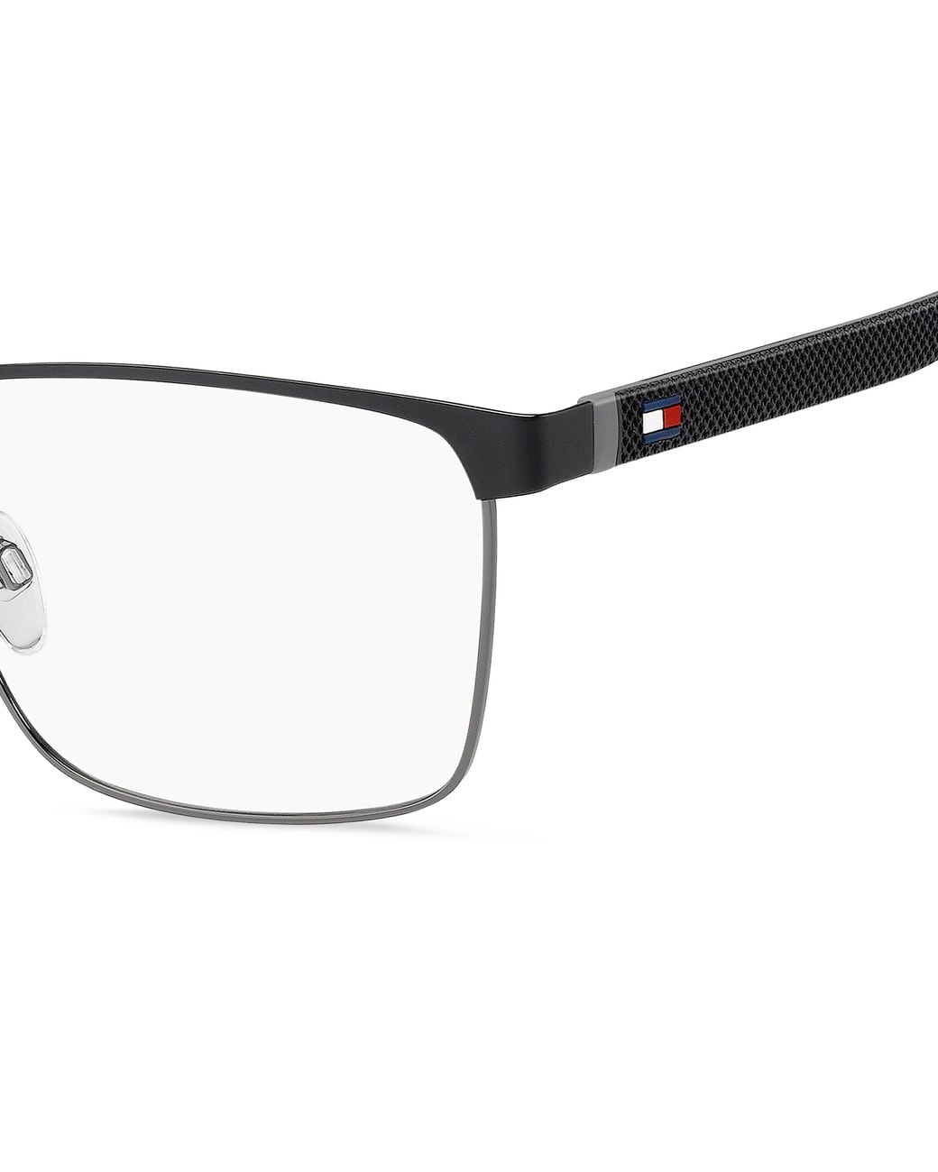Tommy Hilfiger Black Th 2378 Ti7 Optical Frames Metal Squared Normal for men