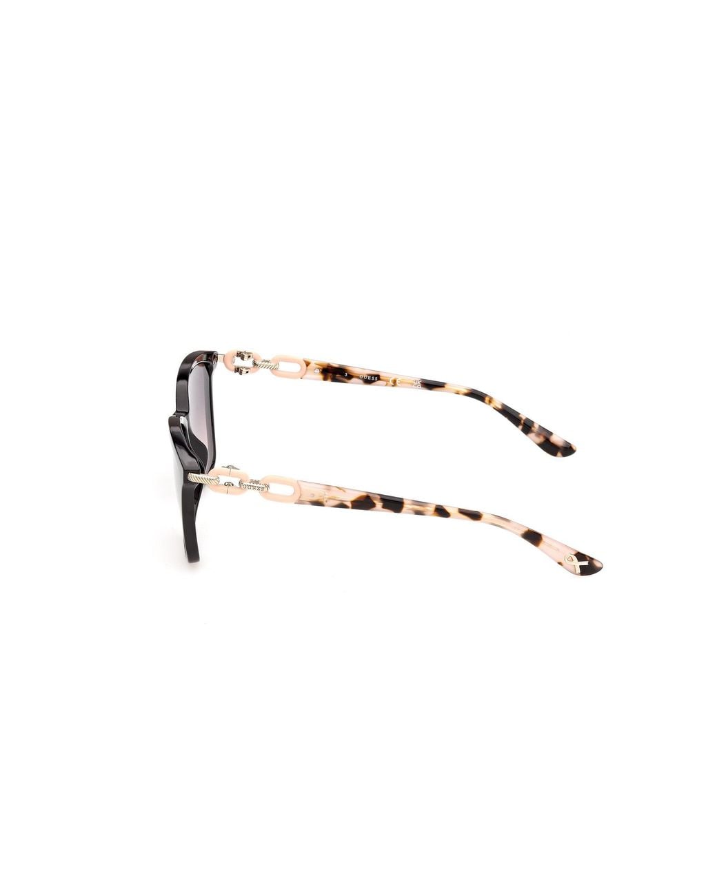 Guess Black Gu00361 01B Sunglasses Acetate Smoke Squared Normal