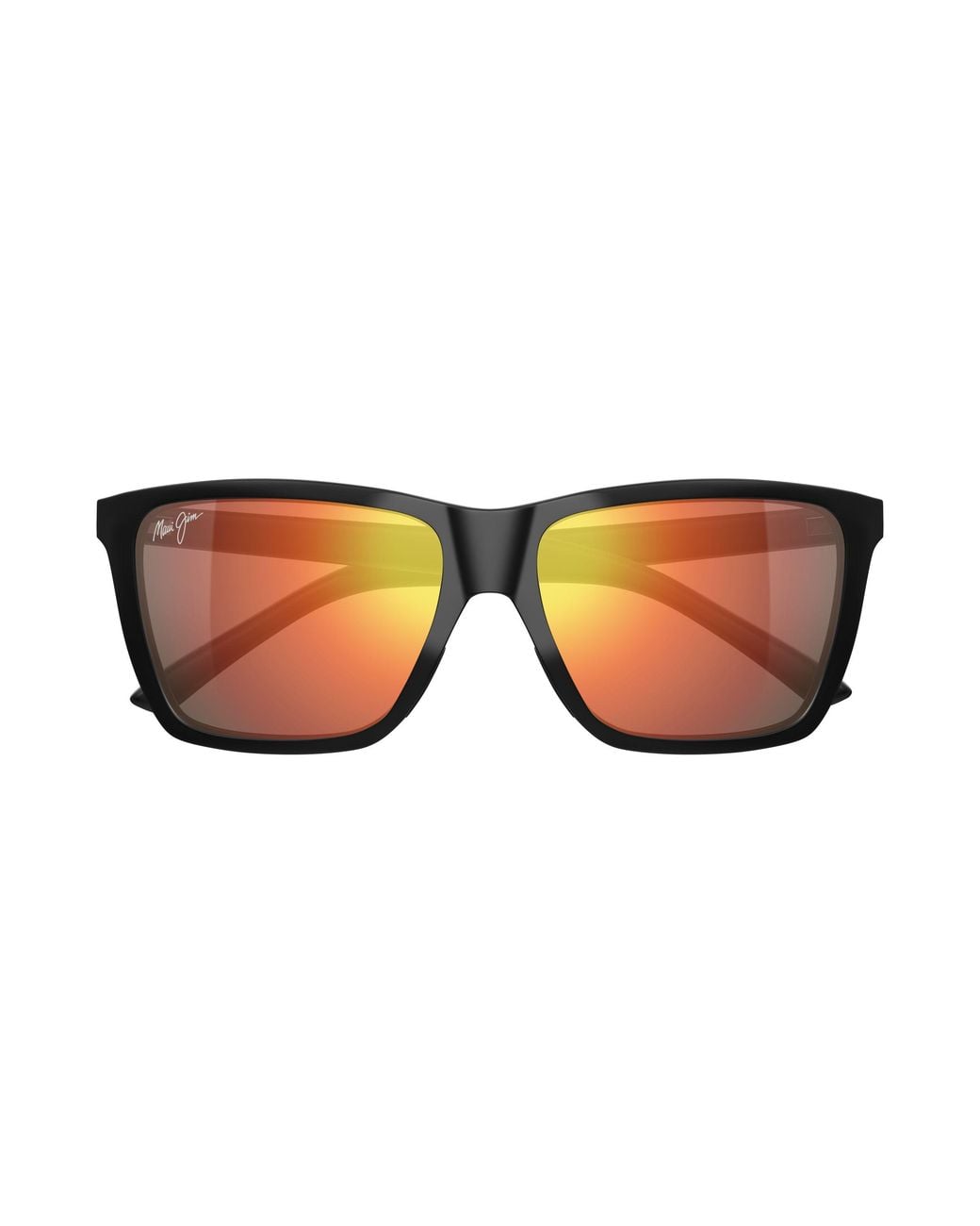 Maui Jim Black Mj0864S 003 Occhiali Da Sole Iniettato Rosso Squadrata