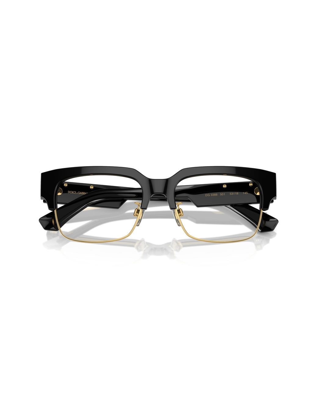 Dolce & Gabbana Black Dg3388 501 Optical Frames Acetate Transparent Squared Normal for men